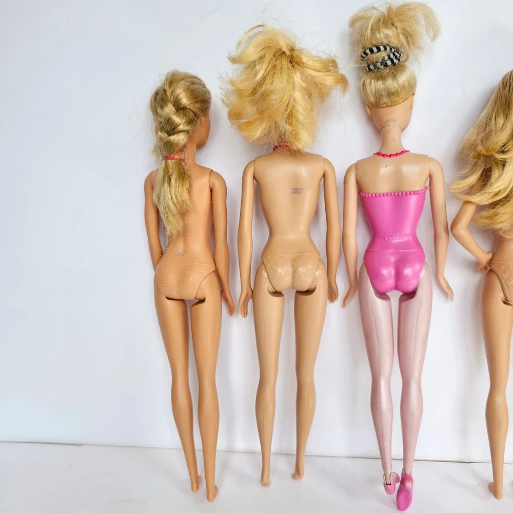 Y2K Mattel Barbie Doll Lot 5pc Blonde Hair Ballerina Fashion Dolls Toy Bundle